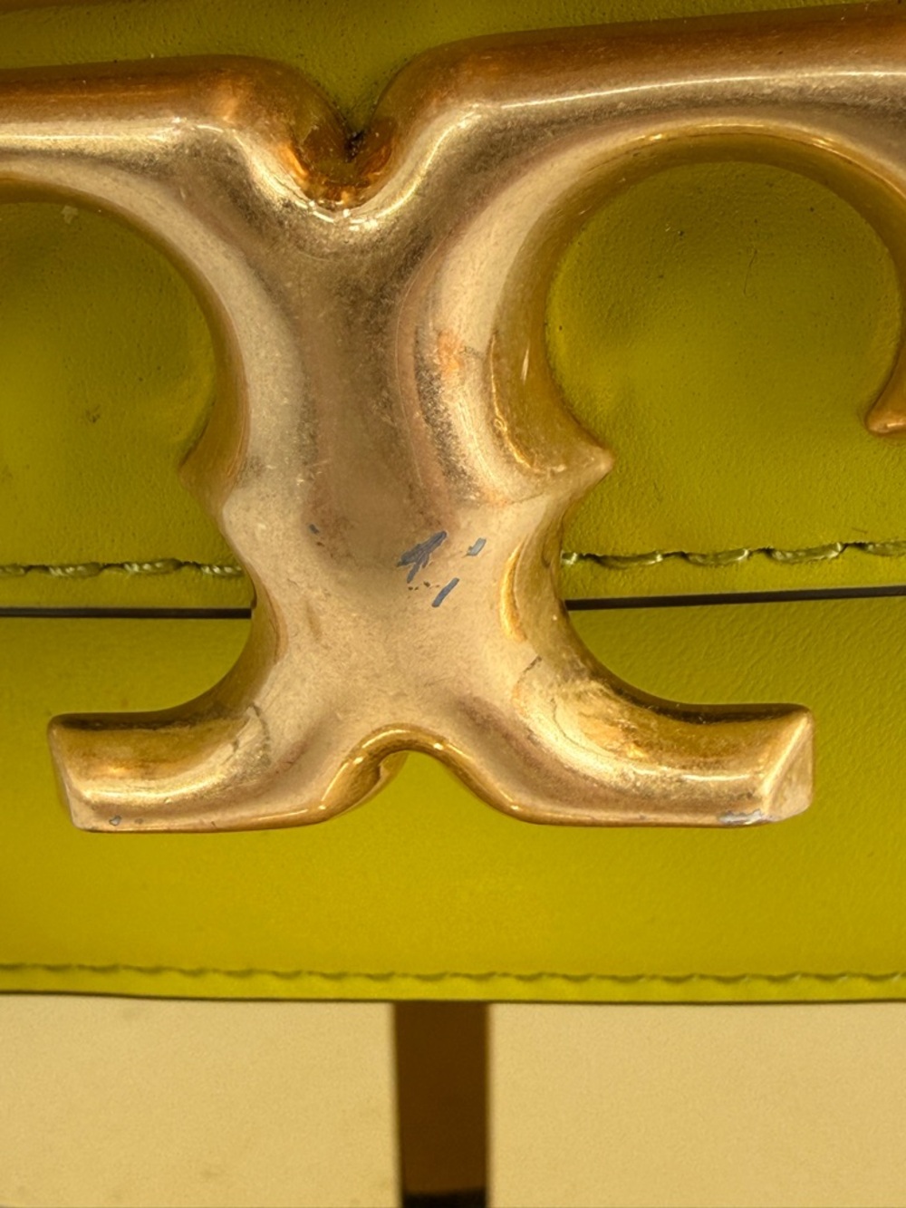 Tory Burch Eleanor Small Convertible Lime Green Leather Crossbody Shoulder Bag - Picture 13 of 17